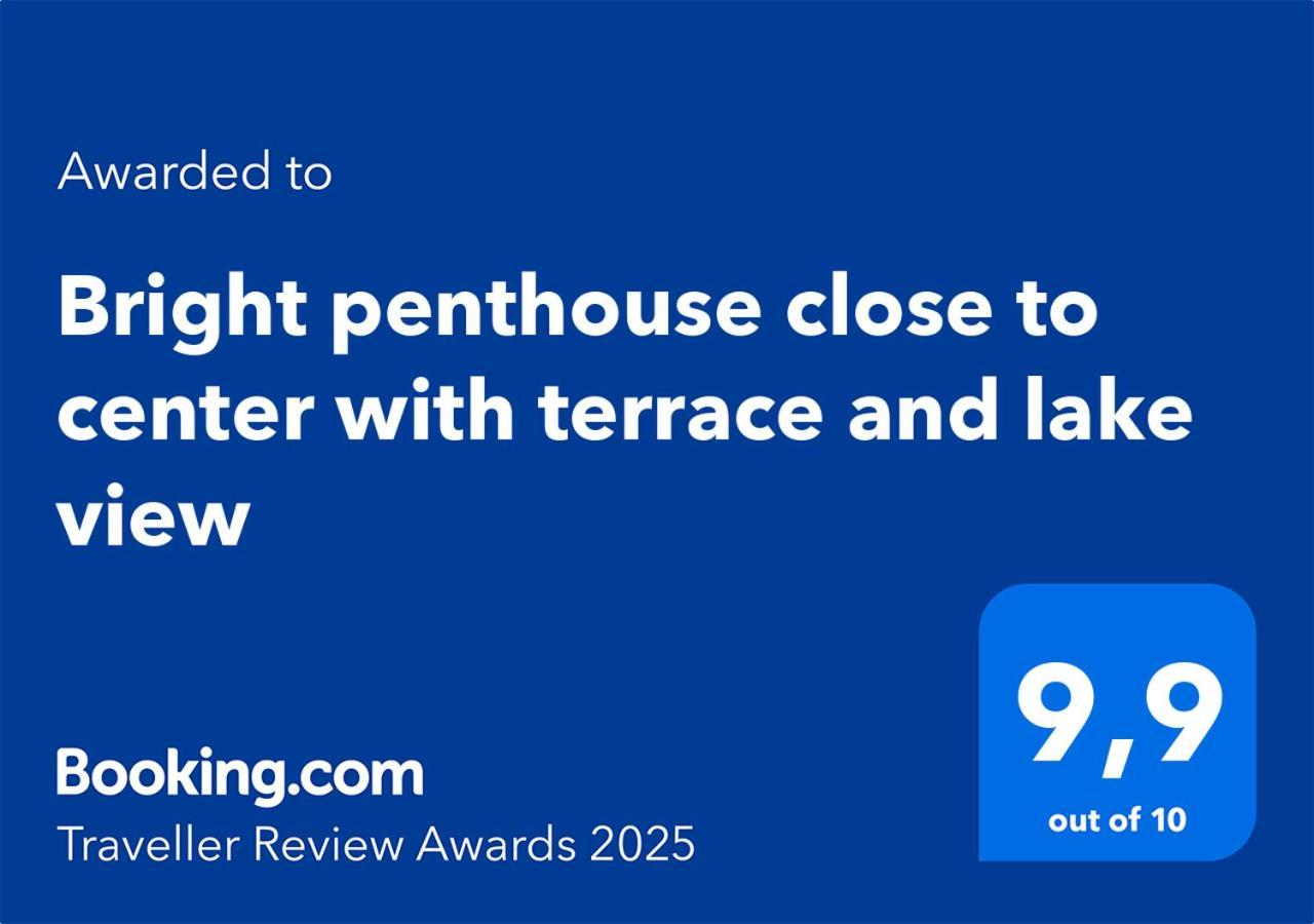 Bright Penthouse Close To Center With Terrace And Lake View ليكو المظهر الخارجي الصورة